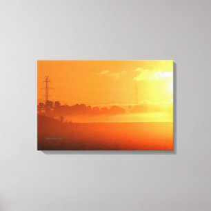 "Sunrise with Morning Fog" Leinwand drucken