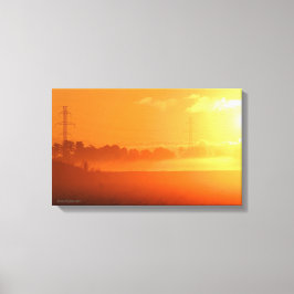 "Sunrise with Morning Fog" Leinwand drucken