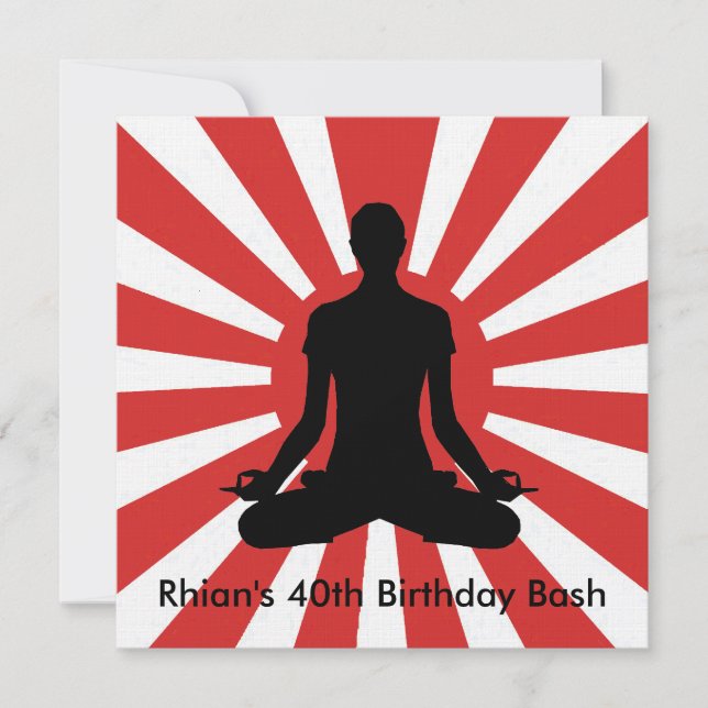 Sunrise Yoga Stil Geburtstagseinladung Einladung (Vorderseite)
