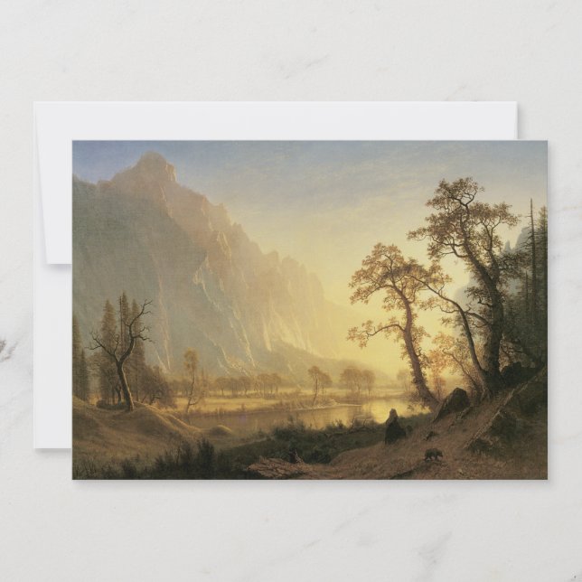 Sunrise, Yosemite Valley von Albert Bierstadt (Vorderseite)