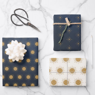 suns and stars geschenkpapier set