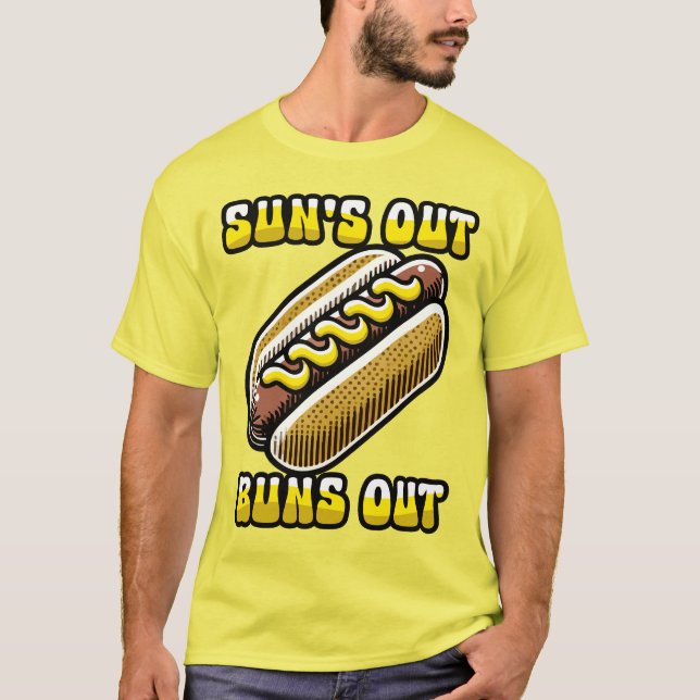 Suns aus Buns aus lustigen Hot Dos Sommer Essen Lo T-Shirt (Vorderseite)