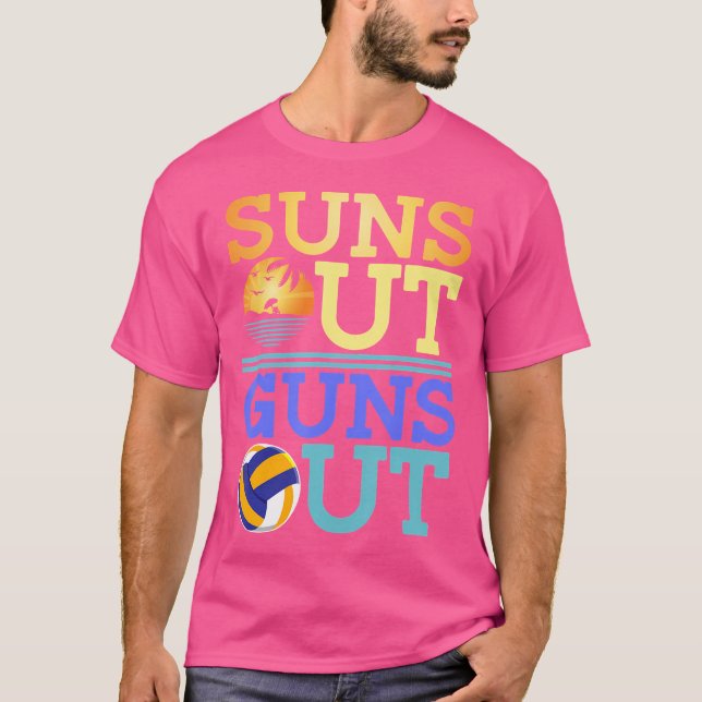 Suns aus Gewehren aus Beach Volleyball T-Shirt (Vorderseite)
