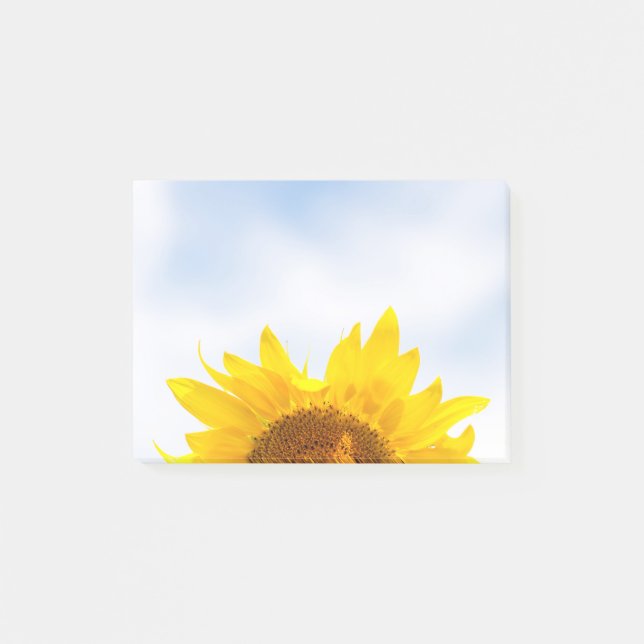 Suns herauf Sonnenblume-Post-Itanmerkungen Post-it Klebezettel (Vorderseite)