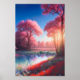 Sun's letzter Kuss auf dem Azure River Poster