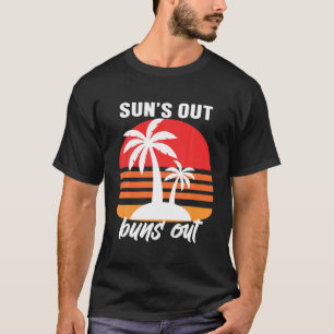 Sun's out Buns, Palmen Tree Summer T-Shirts, Retro T-Shirt