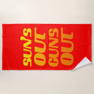 Sun's Out Guns Out Fun Fitness und Fitness Strandtuch