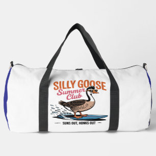 "Suns Out, Honks Out" - Verrückte Gans Surft Duffle Bag