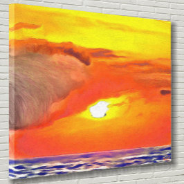 Sunset 2443 Original Art Leinwanddruck