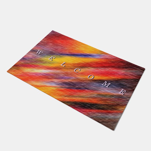 Sunset Abstrakt Colors Doormat Fußmatte (Schrägansicht)