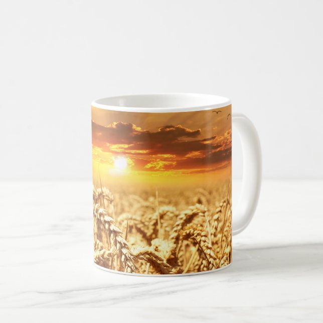 Sunset and Wheat Field Kaffeetasse (VorderseiteRechts)