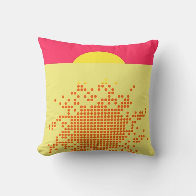 Sunset Art Design Abstrakt Kissen (Vorderseite)