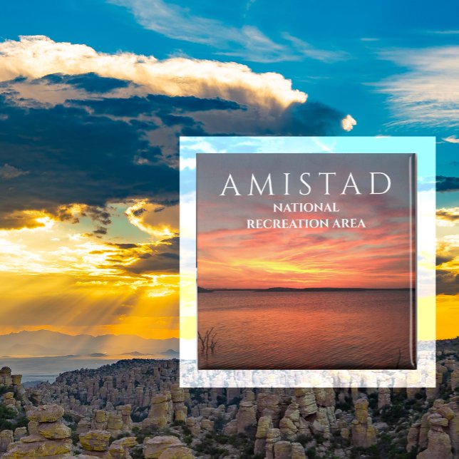 Sunset at Amistad Reservoir, Amistad NRA, Texas Magnet (Von Creator hochgeladen)