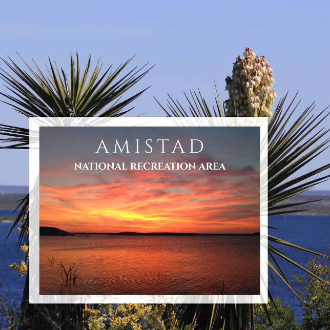Sunset at Amistad Reservoir, Amistad NRA, Texas Postkarte (Von Creator hochgeladen)
