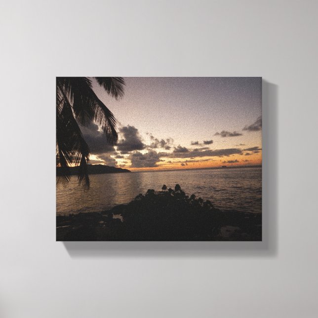 Sunset at Cane Bay - St Croix USVI Leinwanddruck (Vorderseite)