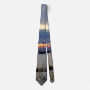 Sunset at Folly Harbour Neck Tie Krawatte