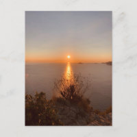 Sunset At French Riviera in Cassis France Carte po