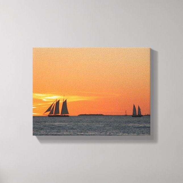 Sunset at Key West, Florida Leinwanddruck (Vorderseite)