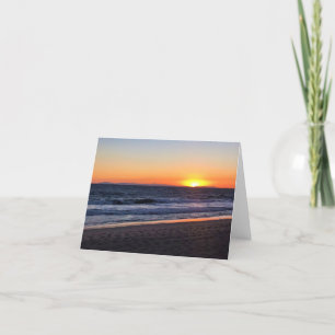 Sunset at Newport Beach, Kalifornien Dankeskarte