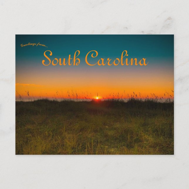 Sunset at North Myrtle Beach South Carolina Postkarte (Vorderseite)