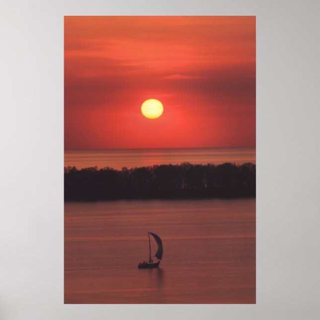 Sunset at Presque Isle State Park Print Poster (Vorne)