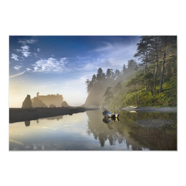 Sunset at Ruby Beach, Olympic National Park, Fotodruck (Vorne)