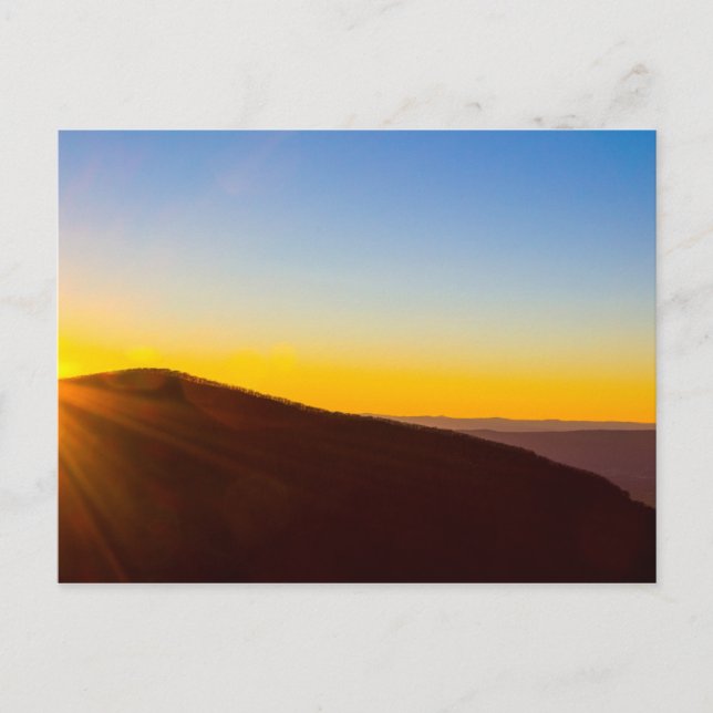 Sunset at Shenandoah National Park, Virginia Postkarte (Vorderseite)