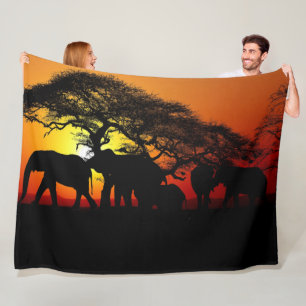SUNSET auf SAVANNAH Fleecedecke