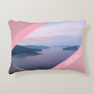 Sunset Australia Pearl Beach, rosa Frauen Dekokissen