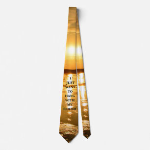SUNSET avec devise - Cravate
