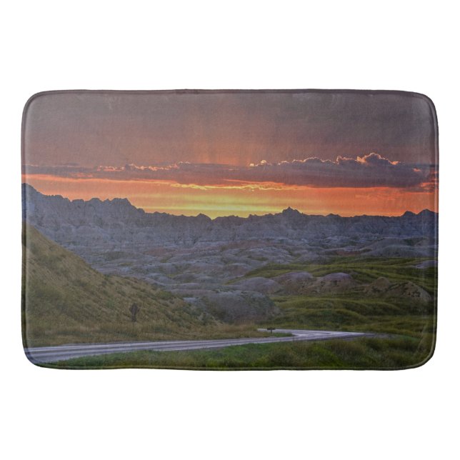 Sunset, Badlands Nationalpark Badematte (Vorderseite)