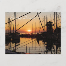 Sunset Bagenkop Harbor, Langeland, Dänemark Postkarte