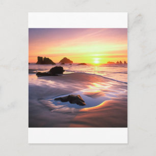 Sunset Bandon Oregon Postkarte