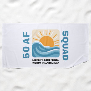 Sunset Beach 50 AF Crew Niedliche Geburtstag Strandtuch