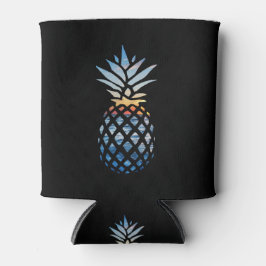 Sunset Beach Ananas mit Ocean Novelty Black Dosenkühler