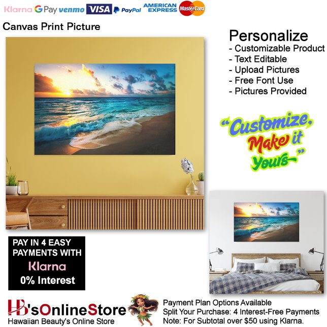 Sunset Beach Canvas Print Picture 19 Leinwanddruck (Sunset Beach Canvas Print Picture 19.)