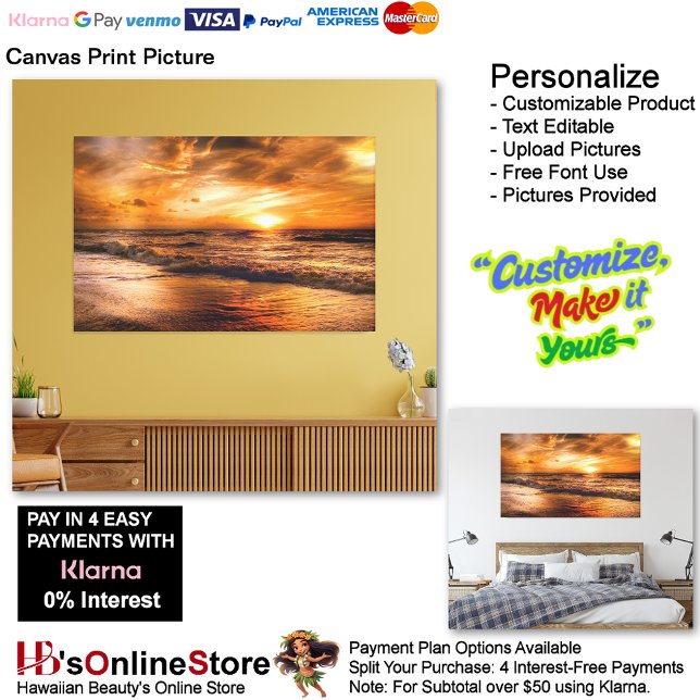 Sunset Beach Canvas Print Picture 45 Leinwanddruck (Sunset Beach Canvas Print Picture 45.)