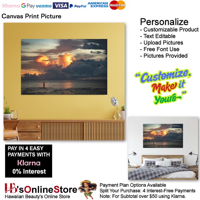 Sunset Beach Canvas Print Picture 47 Leinwanddruck (Sunset Beach Canvas Print Picture 47.)