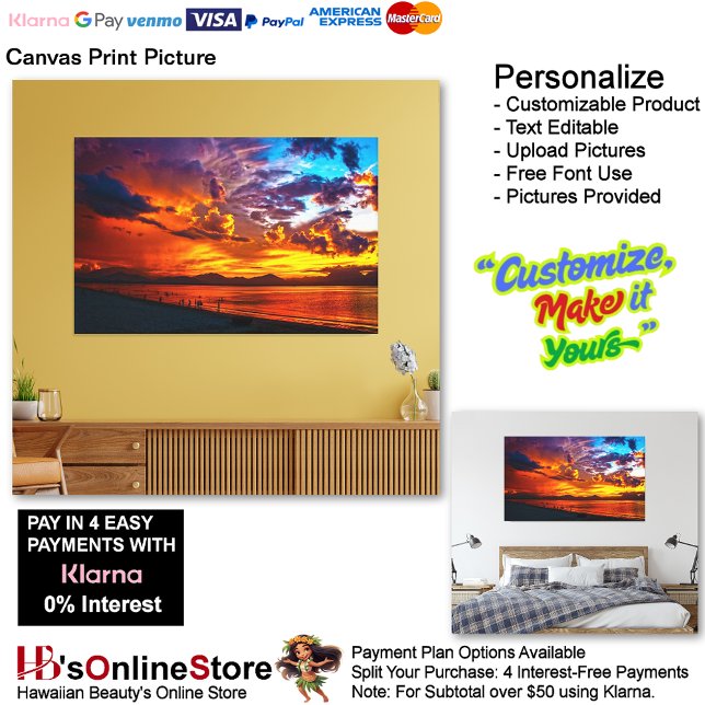Sunset Beach Canvas Print Picture 5 Leinwanddruck (Sunset Beach Canvas Print Picture 5.)