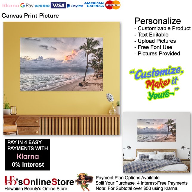 Sunset Beach Canvas Print Picture 9 Leinwanddruck (Sunset Beach Canvas Print Picture 9.)