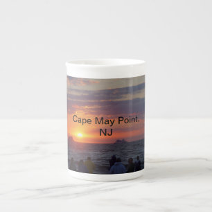 Sunset Beach, Cape May, NJ Bone China Tasse