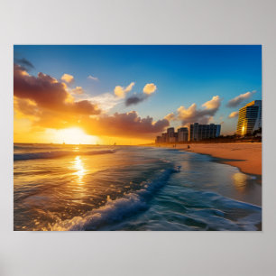 Sunset Beach City Poster