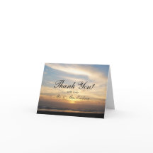 Sunset Beach Danke Karte