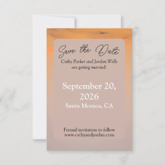 Sunset Beach Enregistrer la carte Date | Mariage c