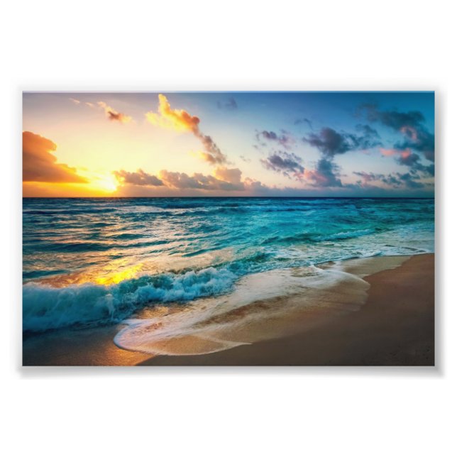 Sunset Beach Foto Print (Vorne)
