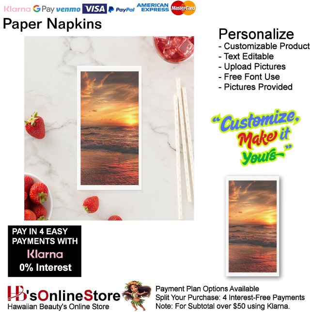 Sunset Beach Guest Towel Paper Napkins 17 Serviette (Sunset Beach Tables Kitchen Restaurant Decor Paper Guest Towels 17.)