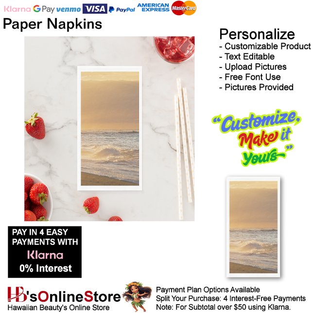 Sunset Beach Guest Towel Paper Napkins 24 Serviette (Sunset Beach Tables Kitchen Restaurant Decor Paper Guest Towels 24.)