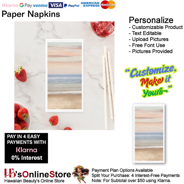 Sunset Beach Guest Towel Paper Napkins 25 Serviette (Sunset Beach Tables Kitchen Restaurant Decor Paper Guest Towels 25.)