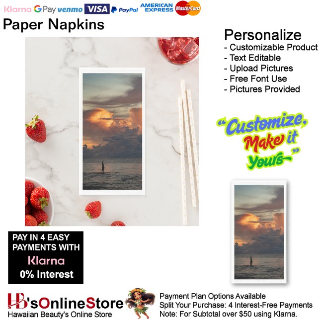 Sunset Beach Guest Towel Paper Napkins 47 Serviette (Sunset Beach Tables Kitchen Restaurant Decor Paper Guest Towels 47.)