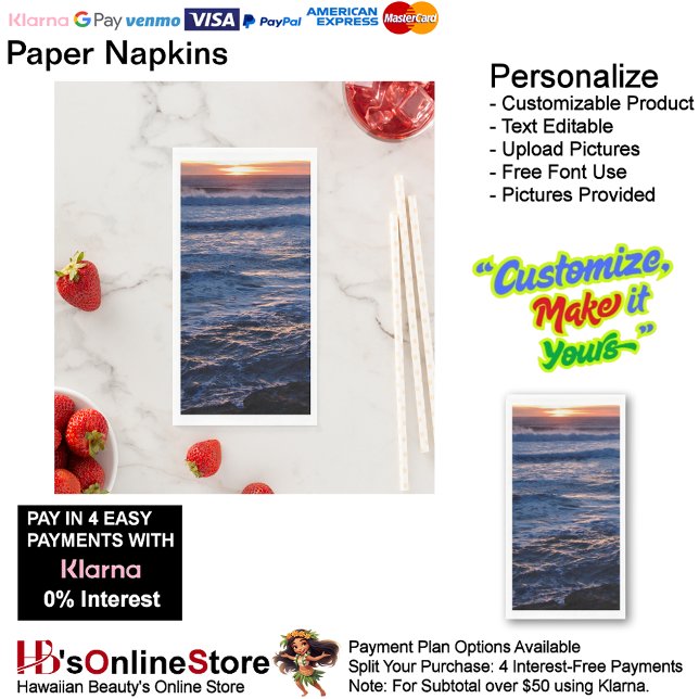 Sunset Beach Guest Towel Paper Napkins 48 Serviette (Sunset Beach Tables Kitchen Restaurant Decor Paper Guest Towels 48.)